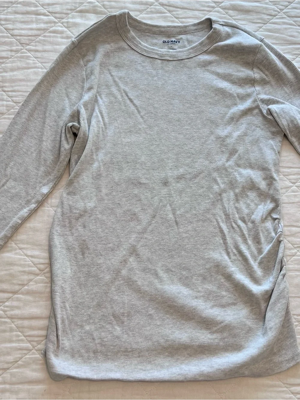 Old Navy Maternity Bundle - 3 Long Sleeve Tops - Green, Brown, Light Gray